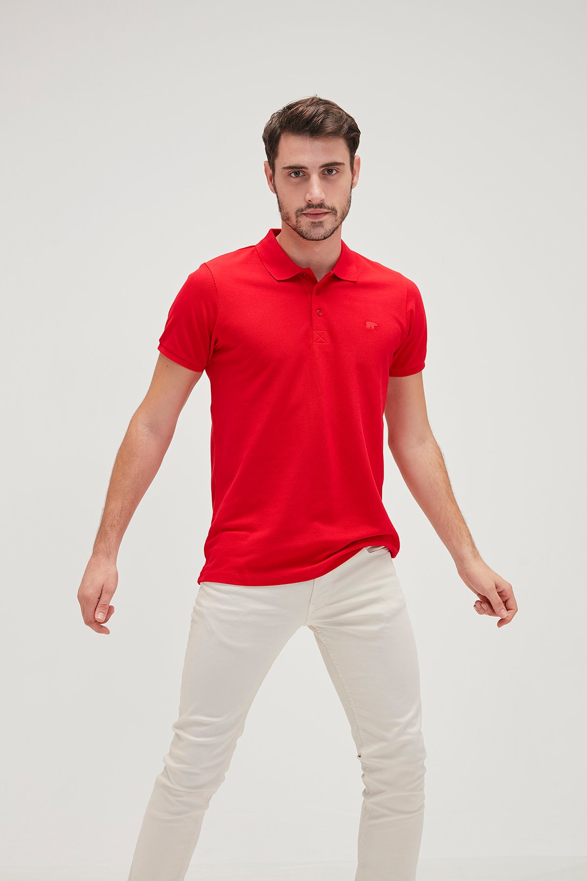 Parlak Kırmızı Polo Tişört | Bad Bear