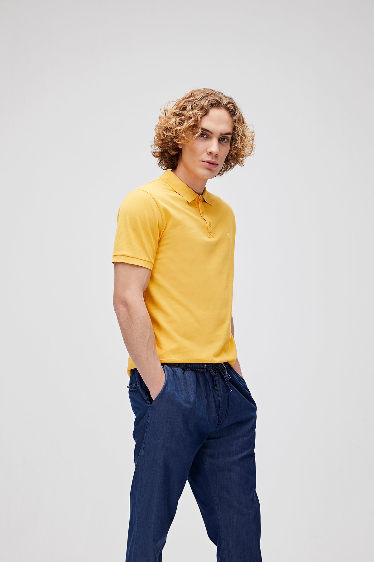 Bad Bear Erkek Hardal Polo Yaka Tişört Stark Polo