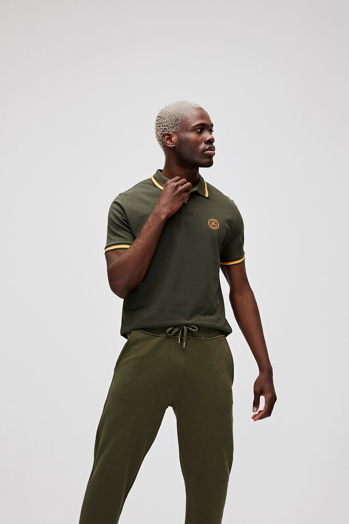Bad Bear Groove Erkek Haki Polo Yaka Tişört