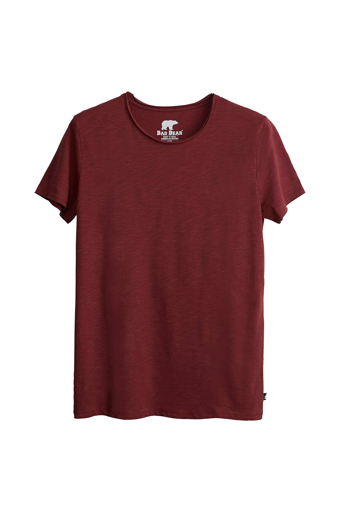 Erkek O-Neck Bordo Basıc Tişört