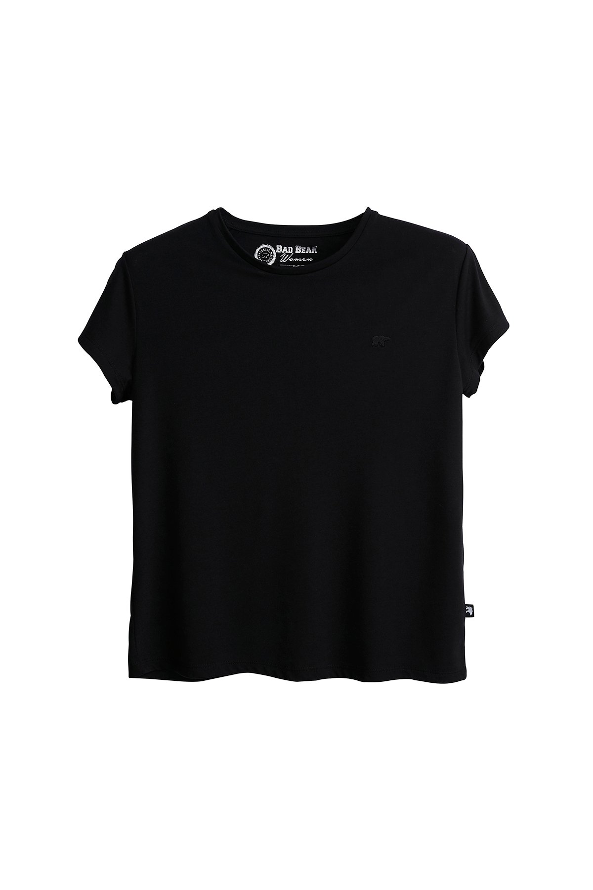 Kadın Siyah Tişört Vıolet O-Neck Tee