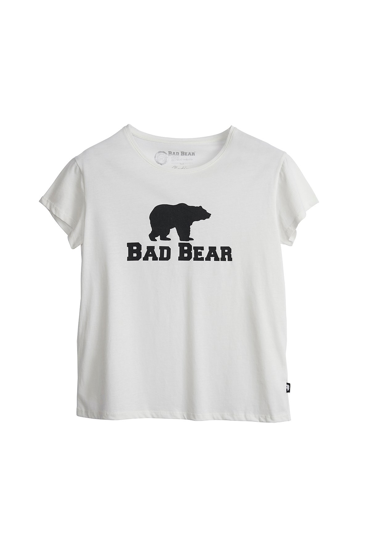 Kadın Kırık Beyaz Tişört Logo Tee