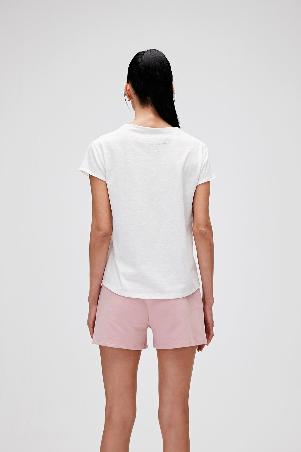 Kadın Kırık Beyaz Tişört Olıvıa O-Neck Tee