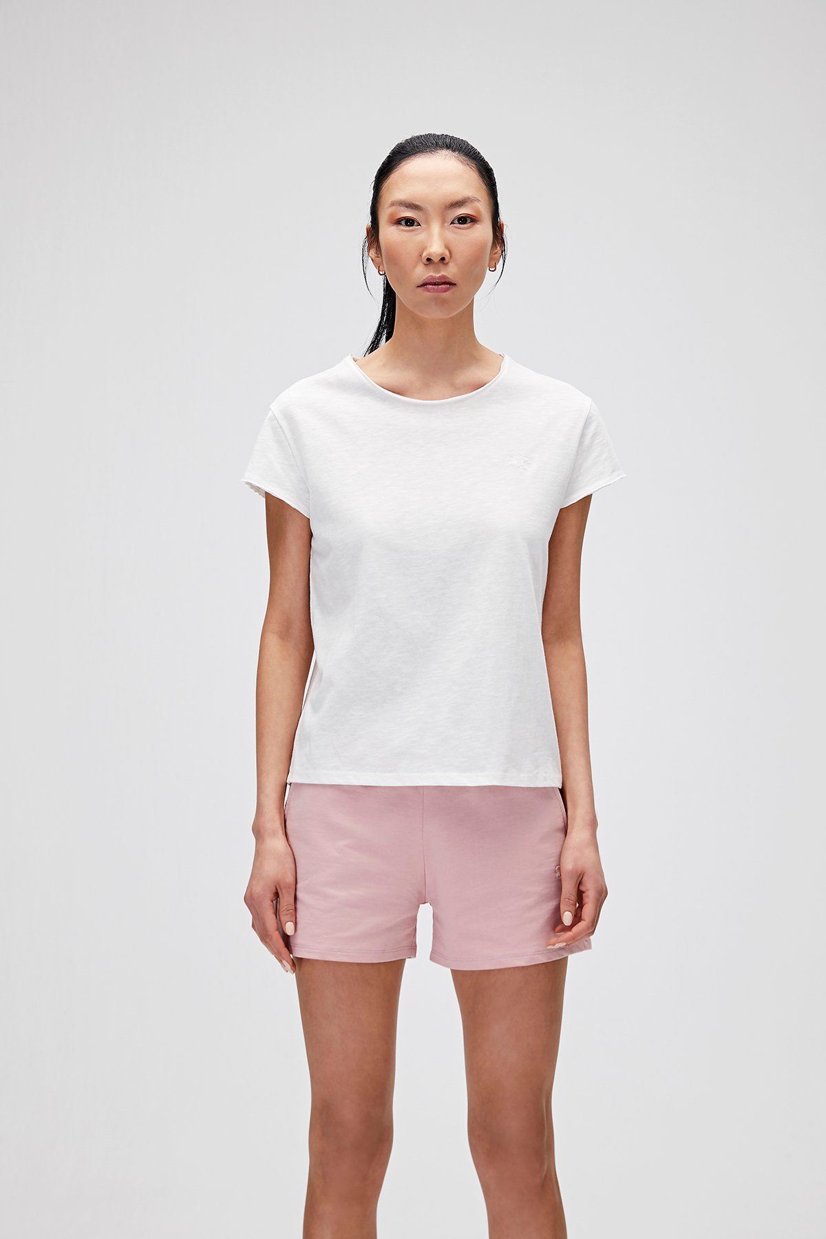 Kadın Kırık Beyaz Tişört Olıvıa O-Neck Tee