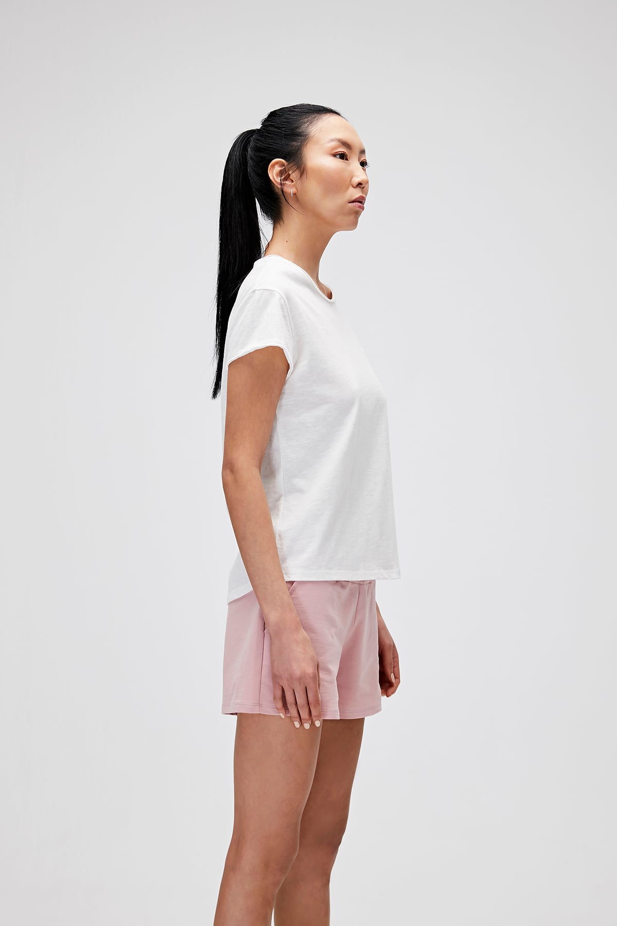 Kadın Kırık Beyaz Tişört Olıvıa O-Neck Tee