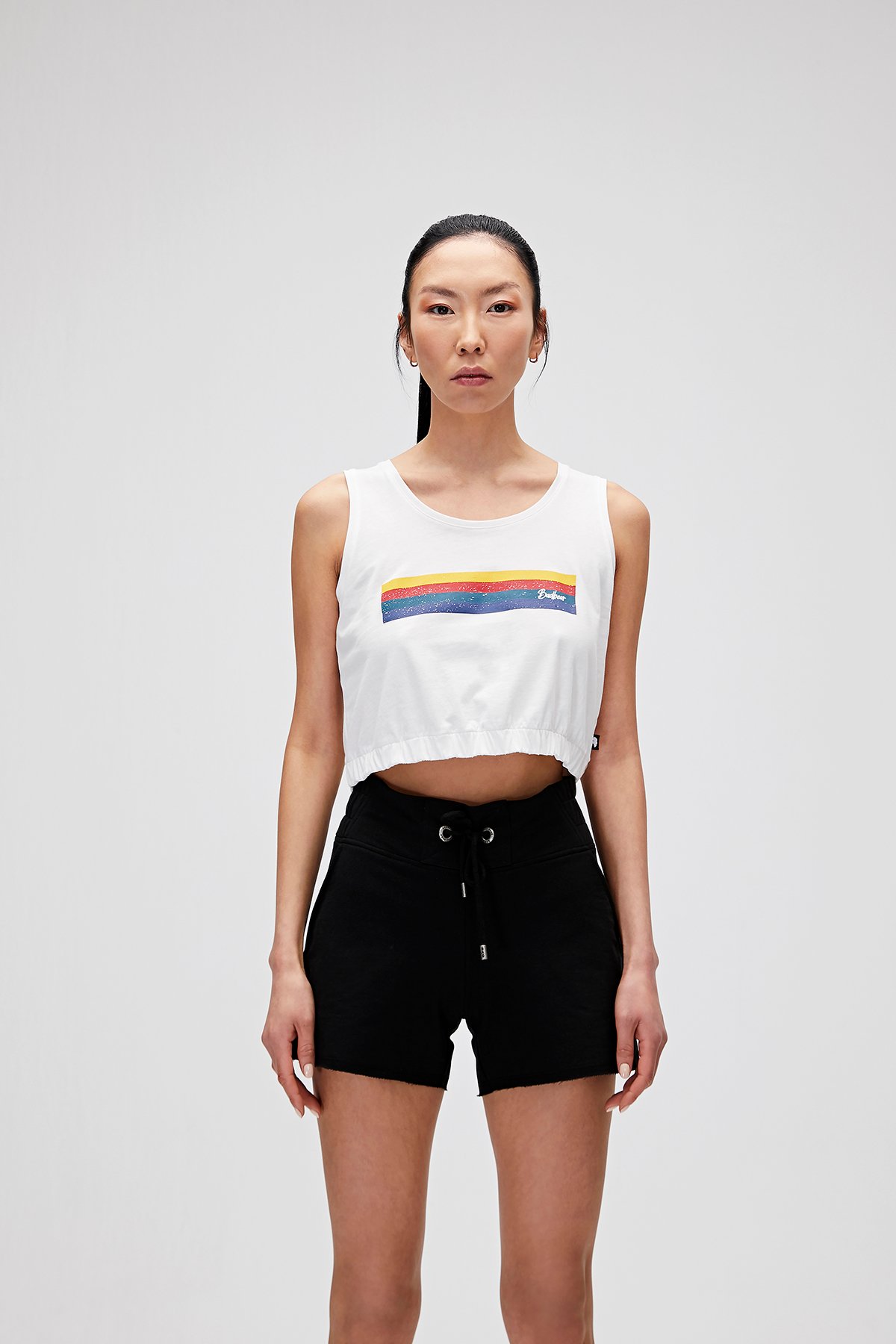 Kadın Kırık Beyaz Atlet Raınbow Tank- Top