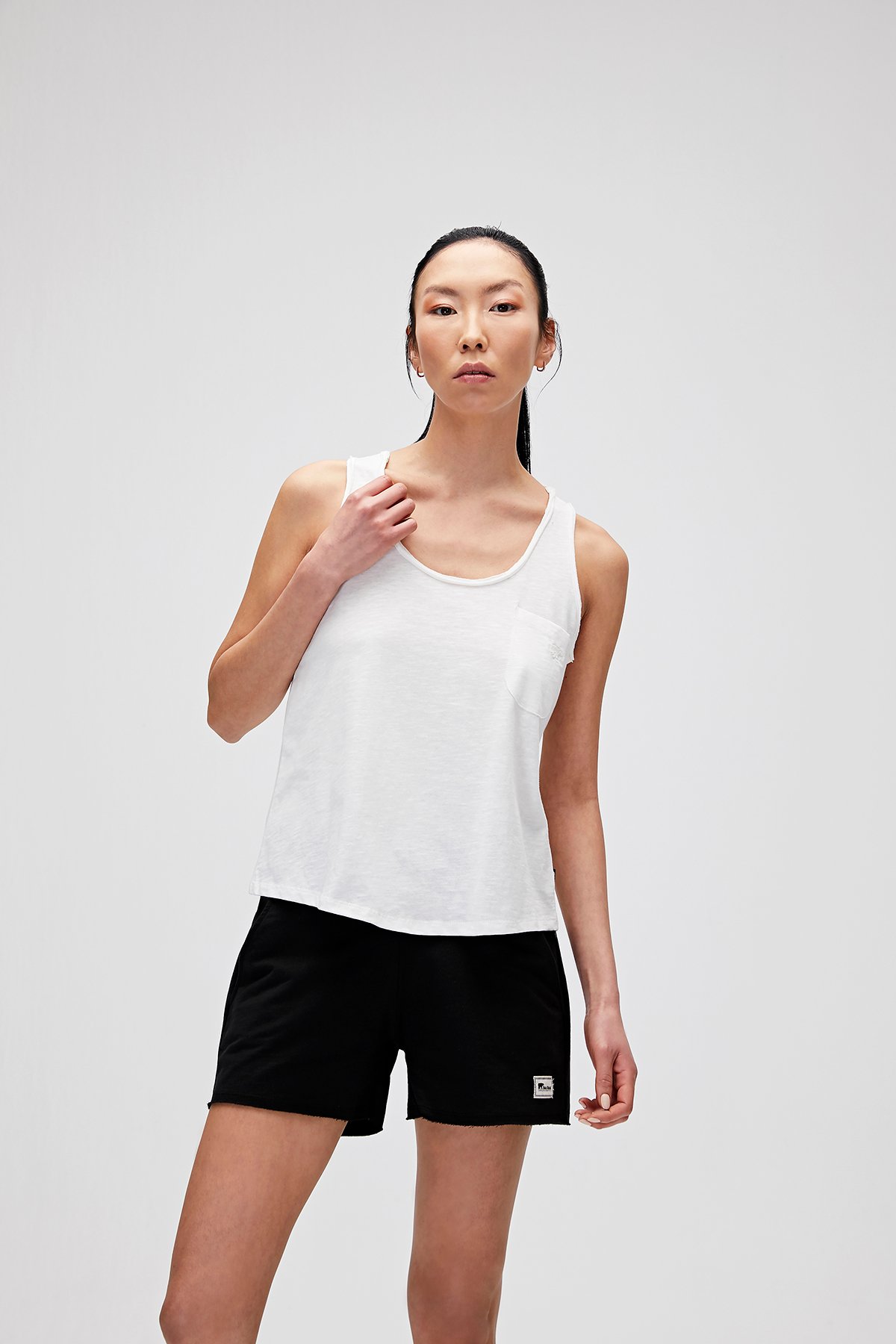 Kadın Kırık Beyaz Atlet Barbara Tank-Top