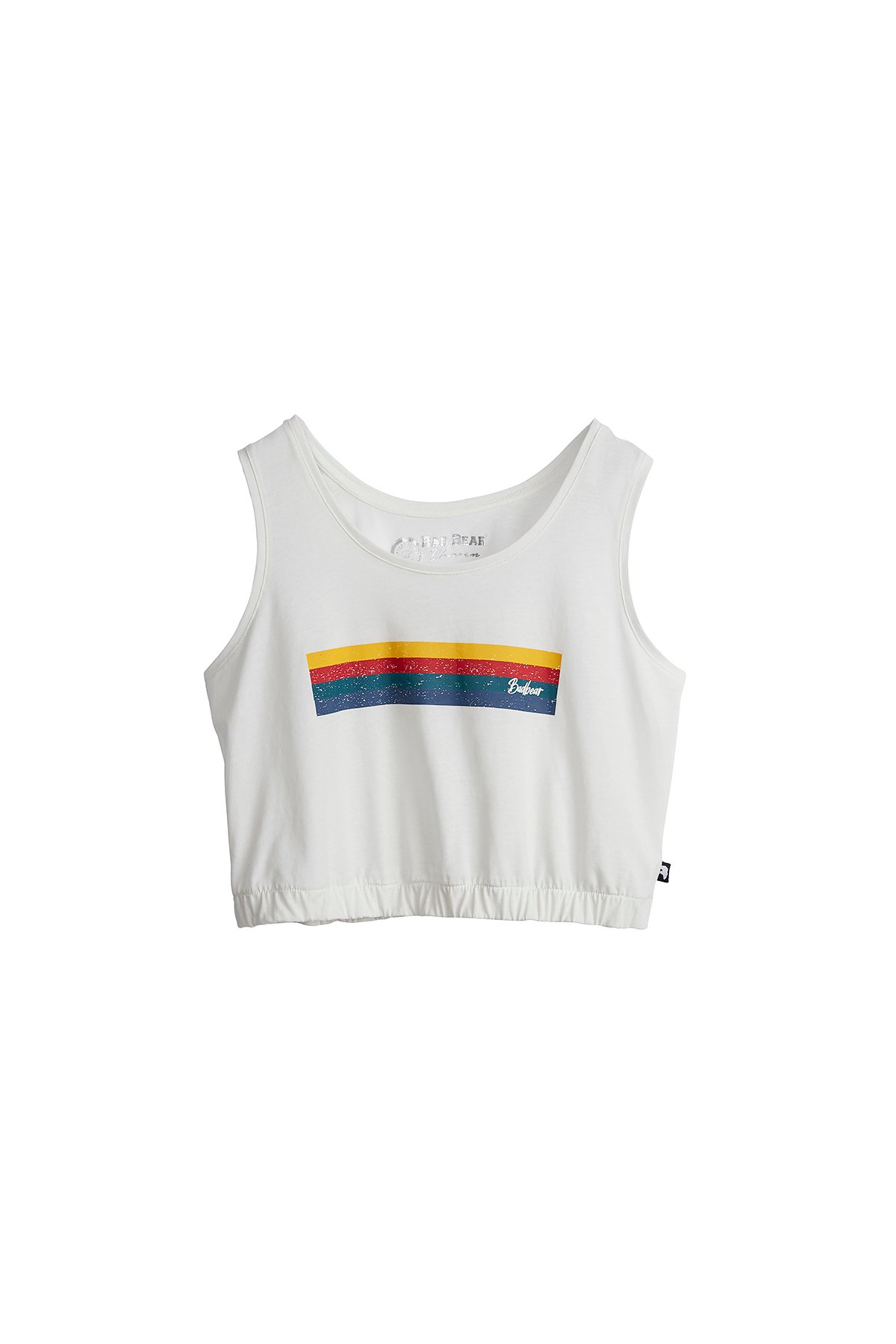 Kadın Kırık Beyaz Atlet Raınbow Tank- Top