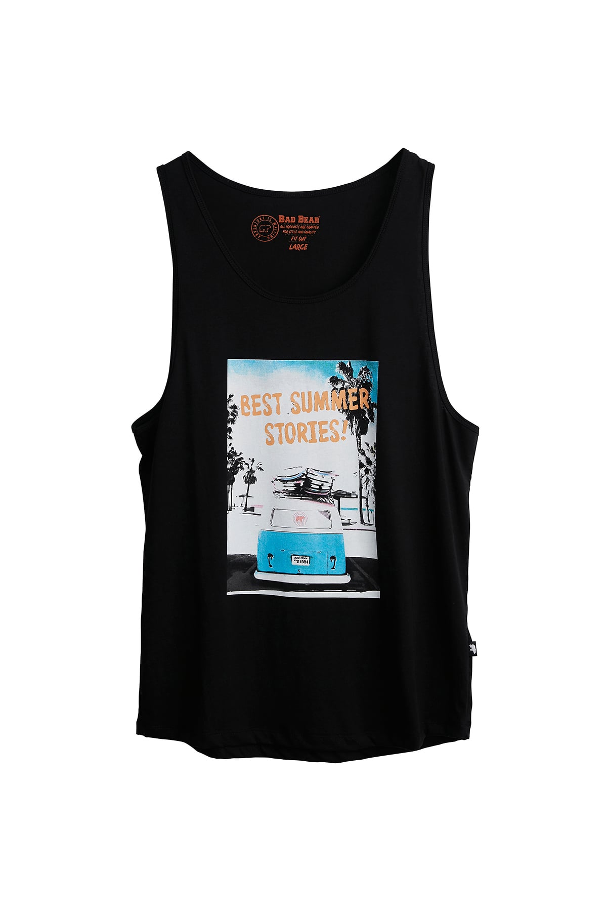 Siyah Baskılı Atlet Best Summer Tank- Top