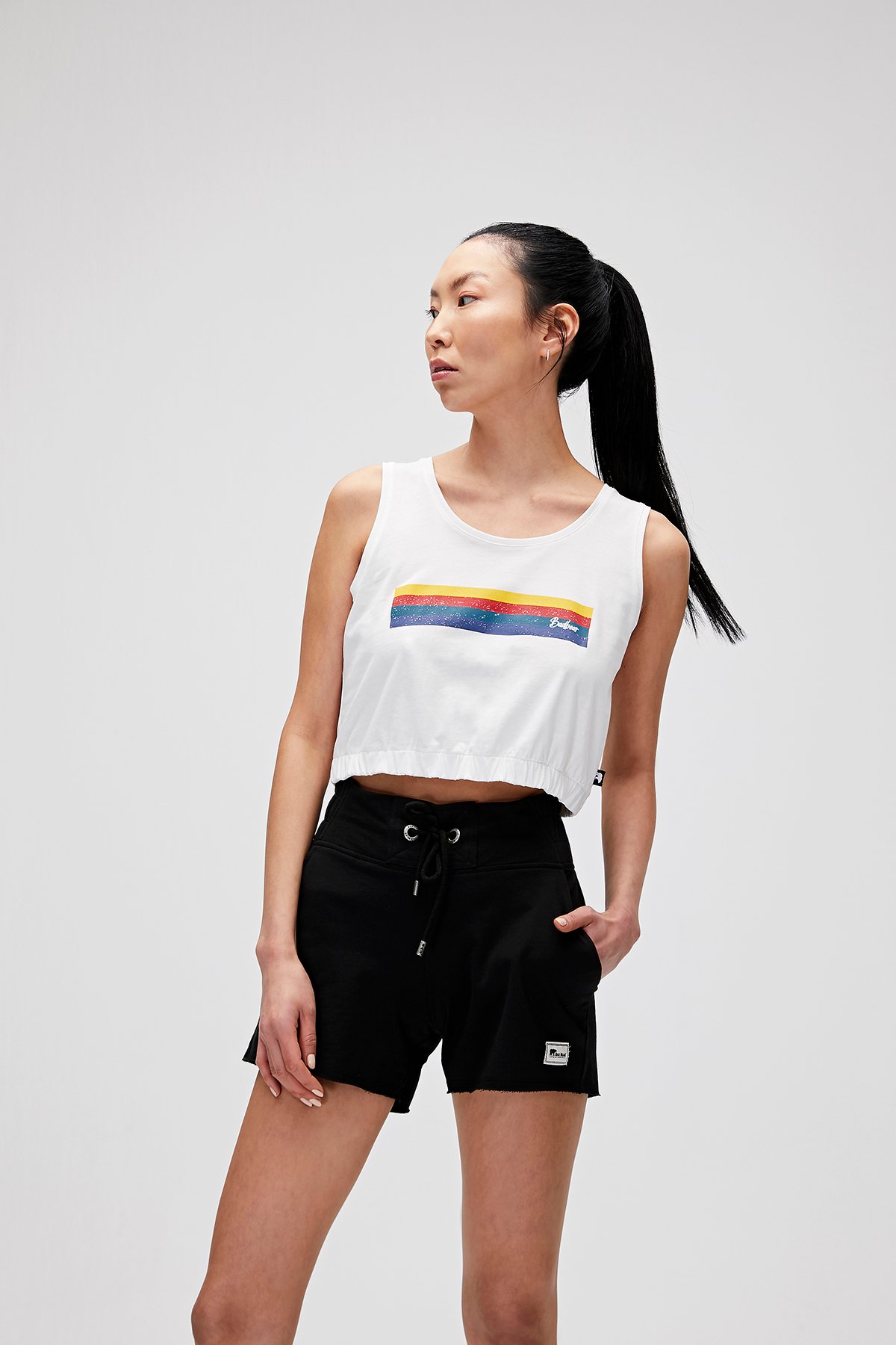 Kadın Kırık Beyaz Atlet Raınbow Tank- Top