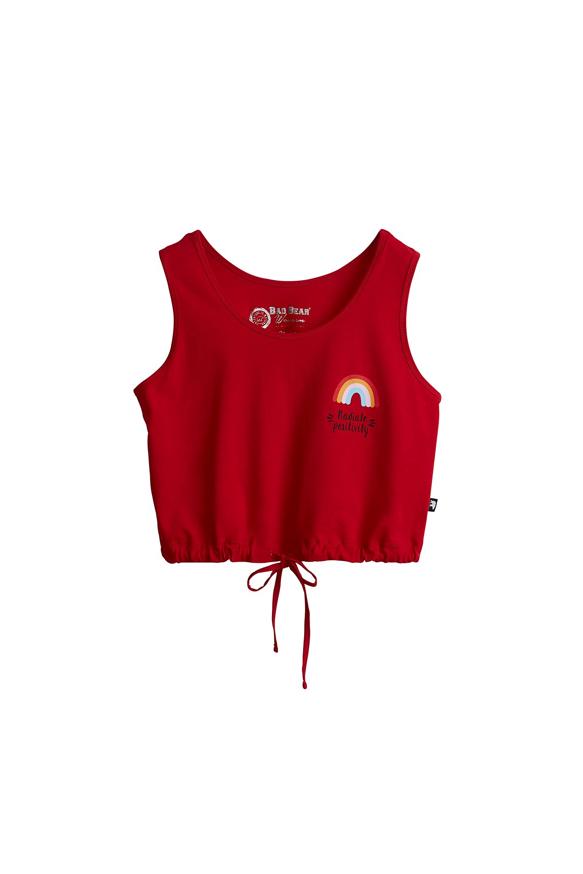 Kadın Parlak Kırmızı Atlet Postıve Tank -Top
