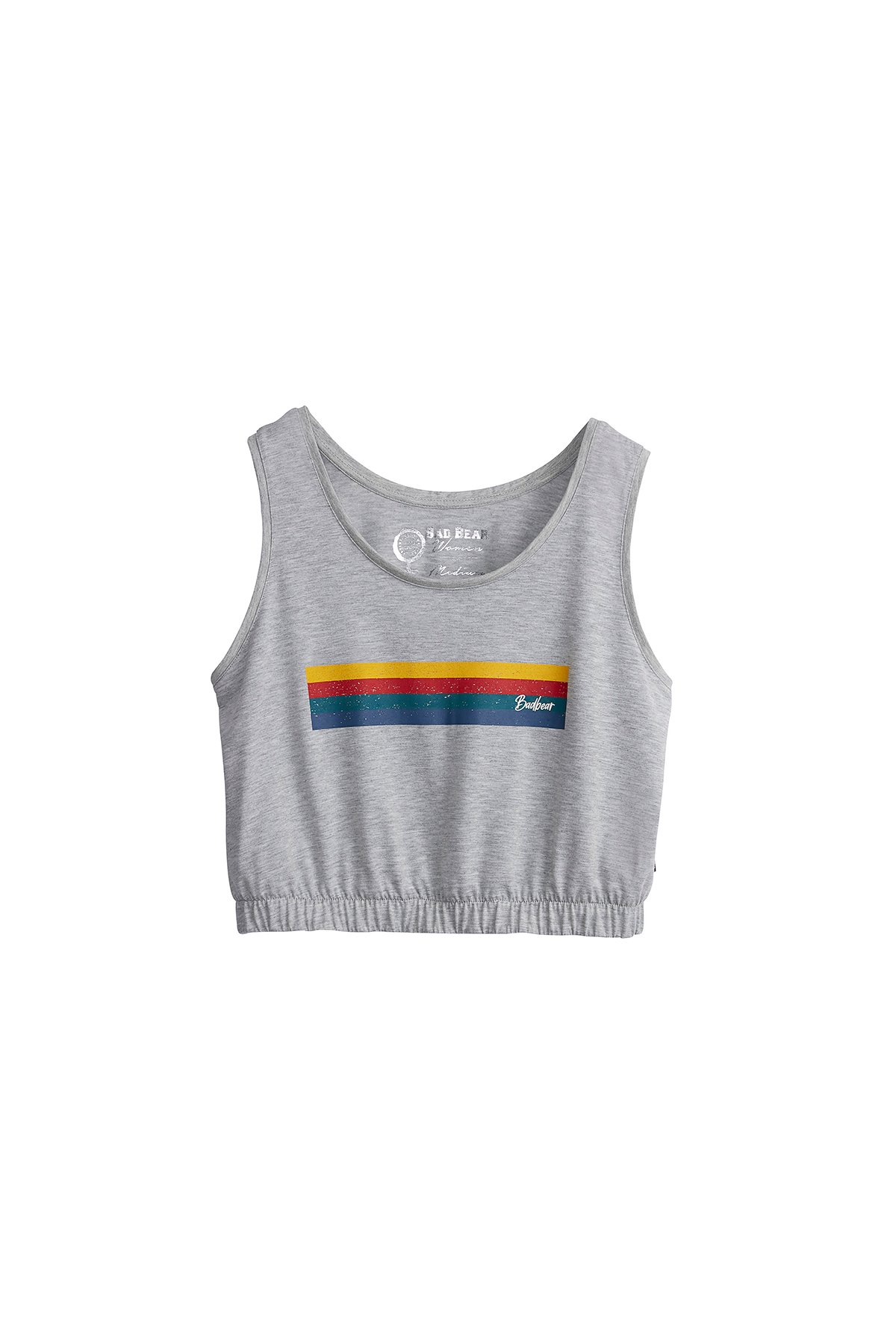 Kadın Gri Melanj Atlet Raınbow Tank- Top