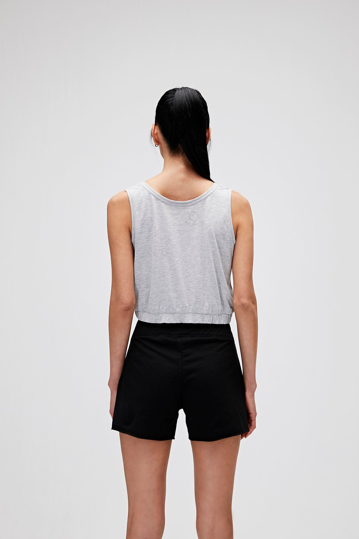 Kadın Gri Melanj Atlet Raınbow Tank- Top