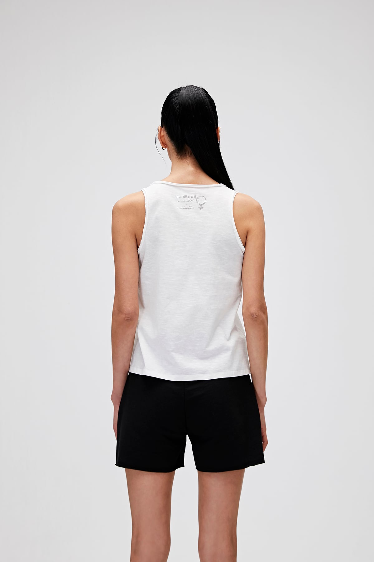 Kadın Kırık Beyaz Atlet Barbara Tank-Top