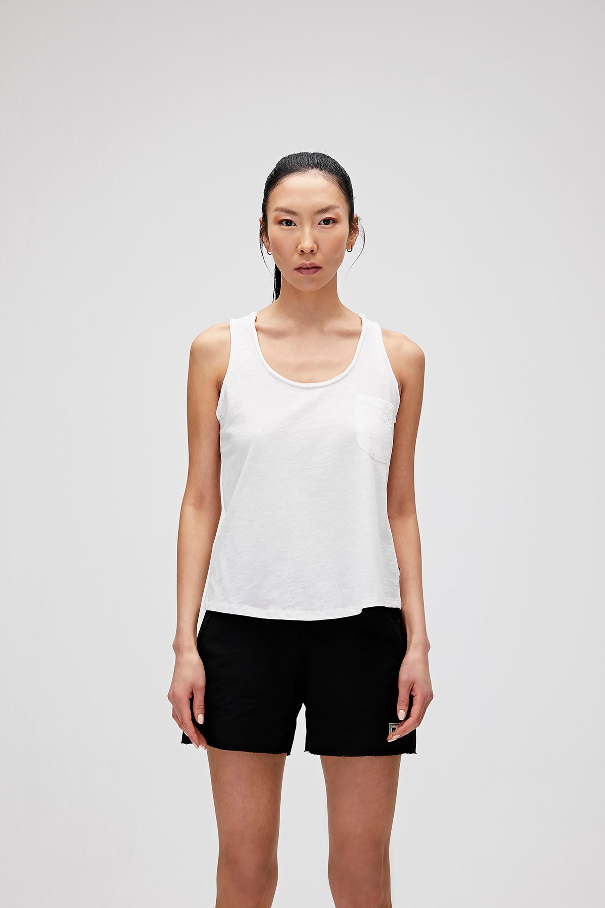 Kadın Kırık Beyaz Atlet Barbara Tank-Top