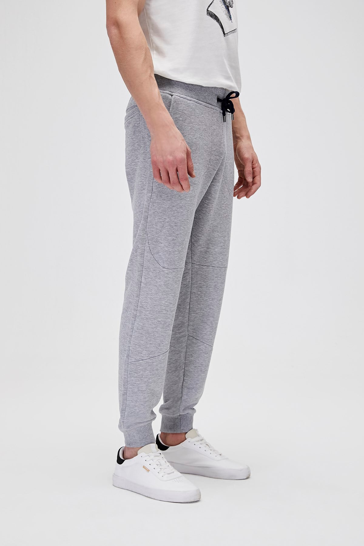 Erkek Core Solıd Iı Gri Melanj Spor Pantolon