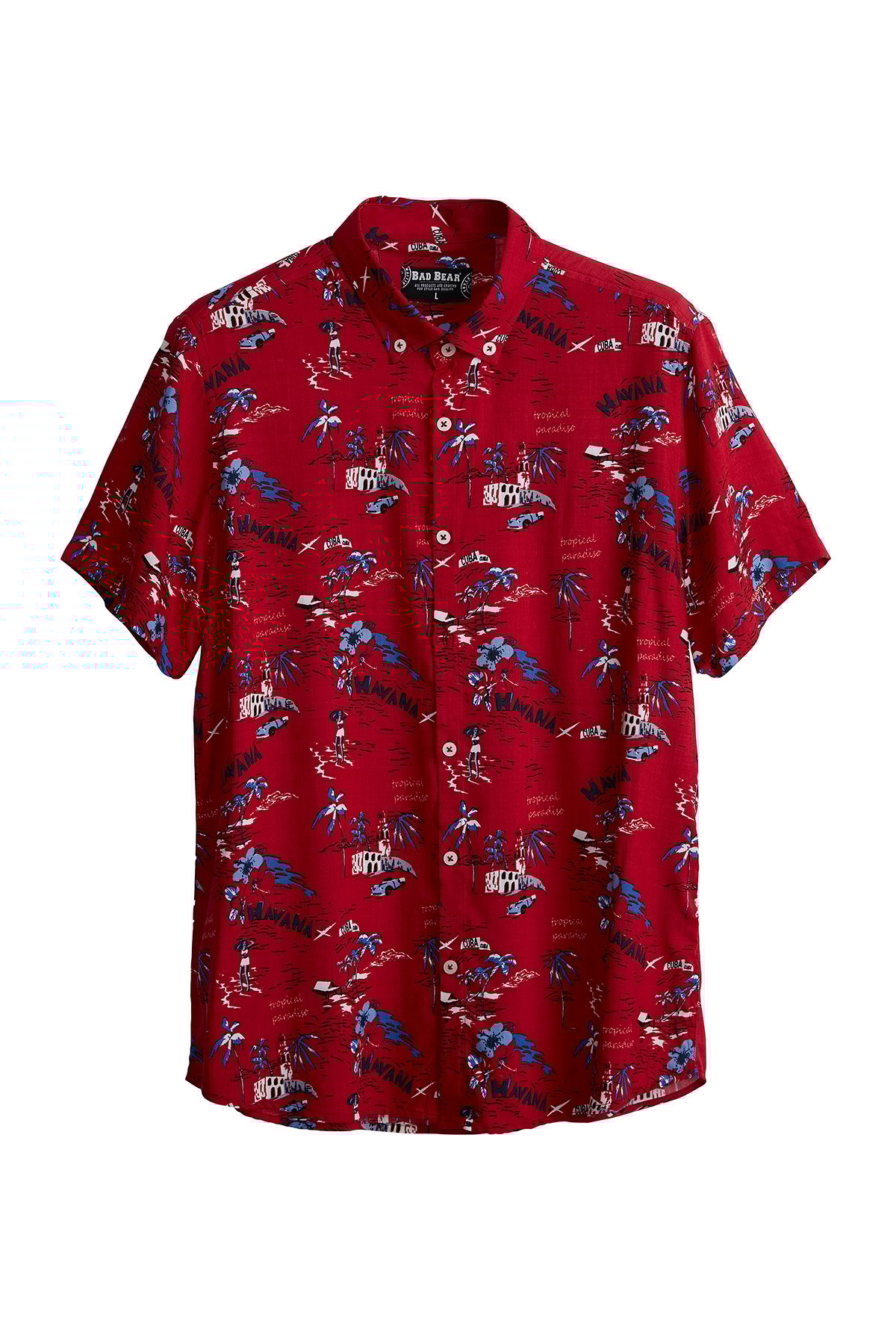 Erkek Parlak Kırmızı Gömlek Hector Shırt