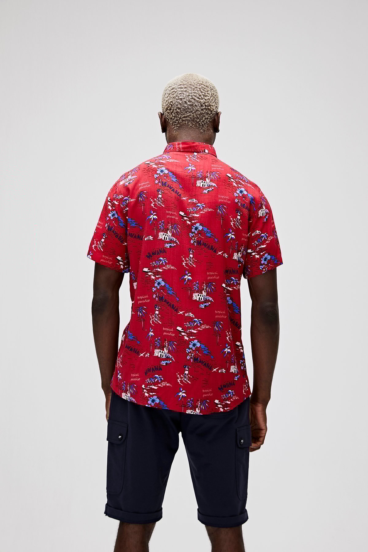 Erkek Parlak Kırmızı Gömlek Hector Shırt