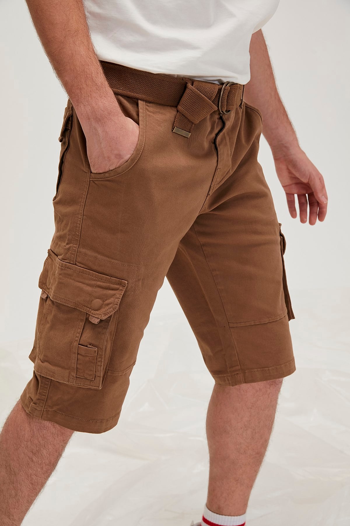 Erkek Forager Açık Kahve Kargo Şort