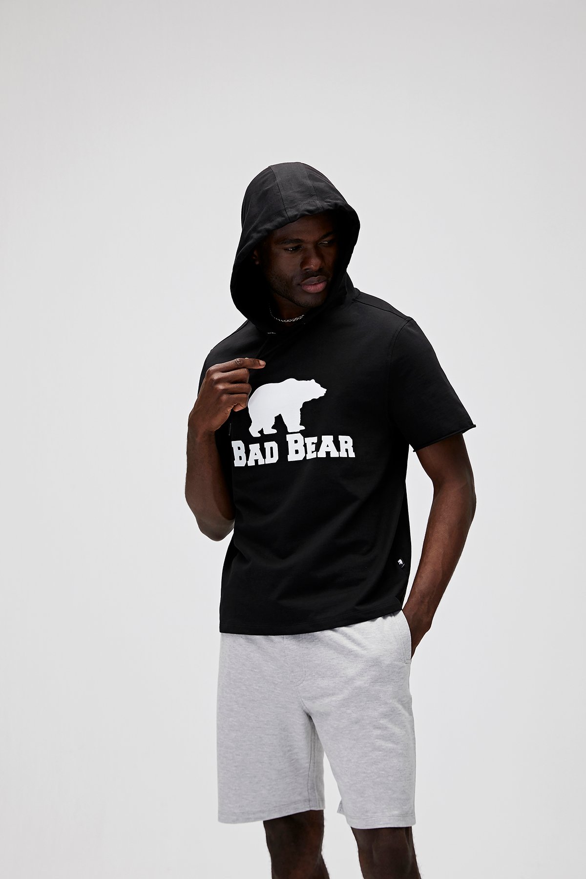 Erkek Siyah Sweatshırt Practıce Sleeveless Hoodıe