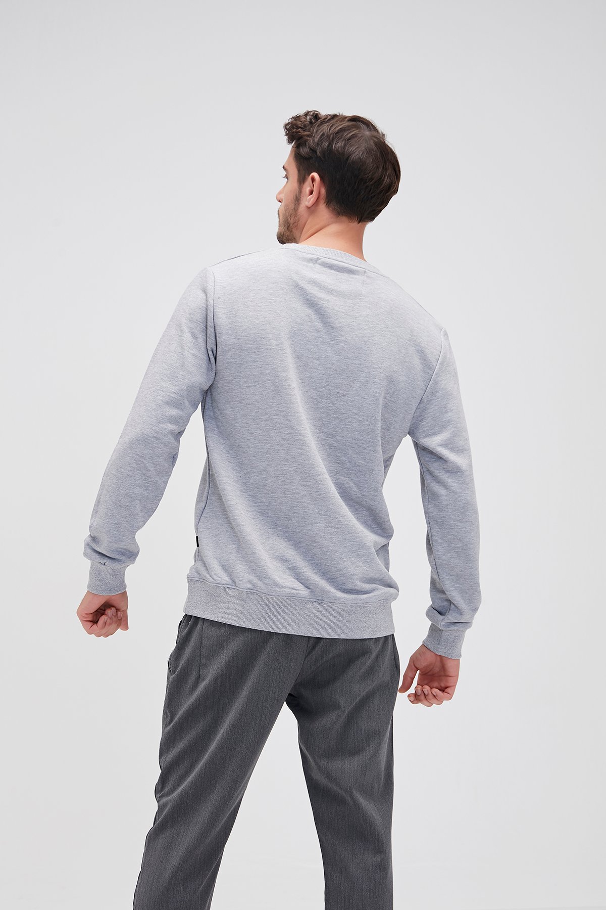 Gri Melanj Sweatshırt Bad Bear Crewneck