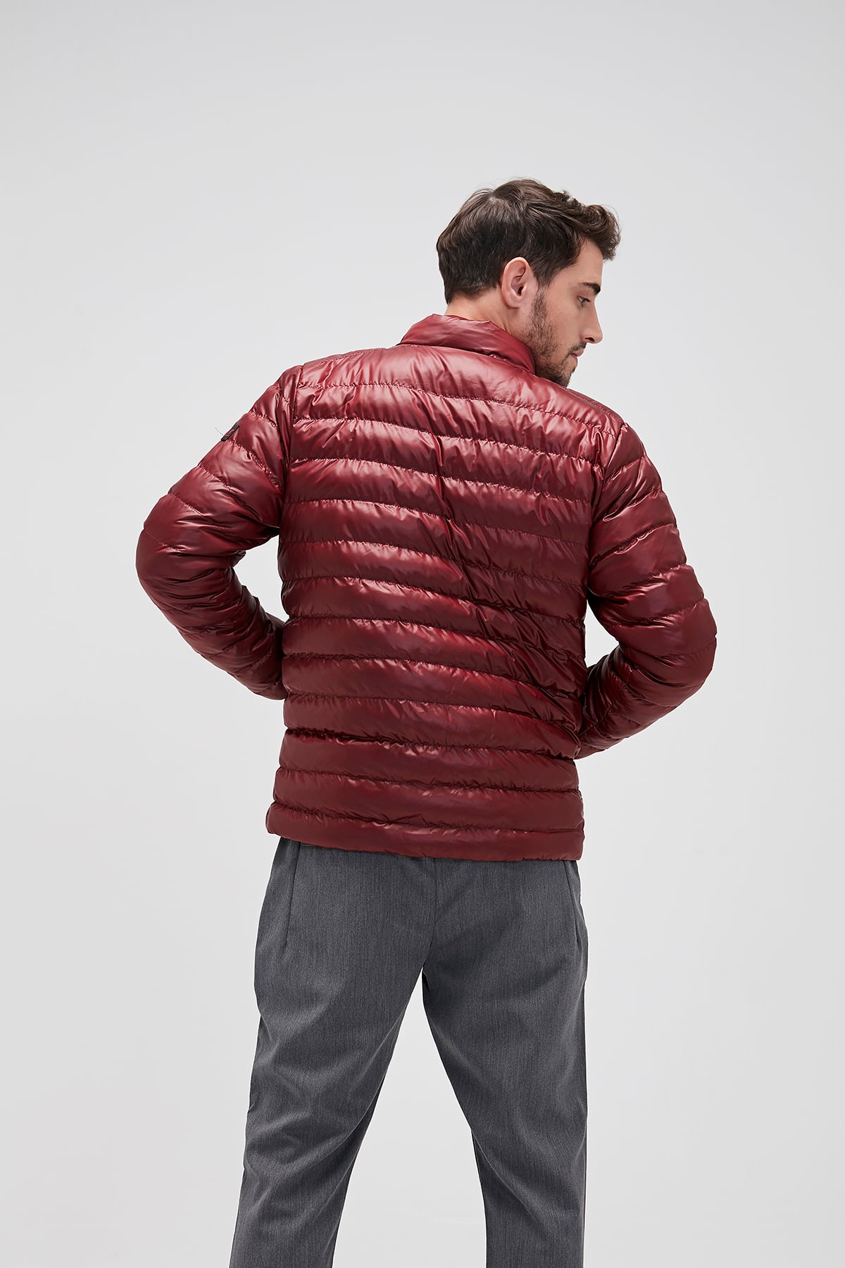 Erkek Bordo Mont Monk Seal Puffer