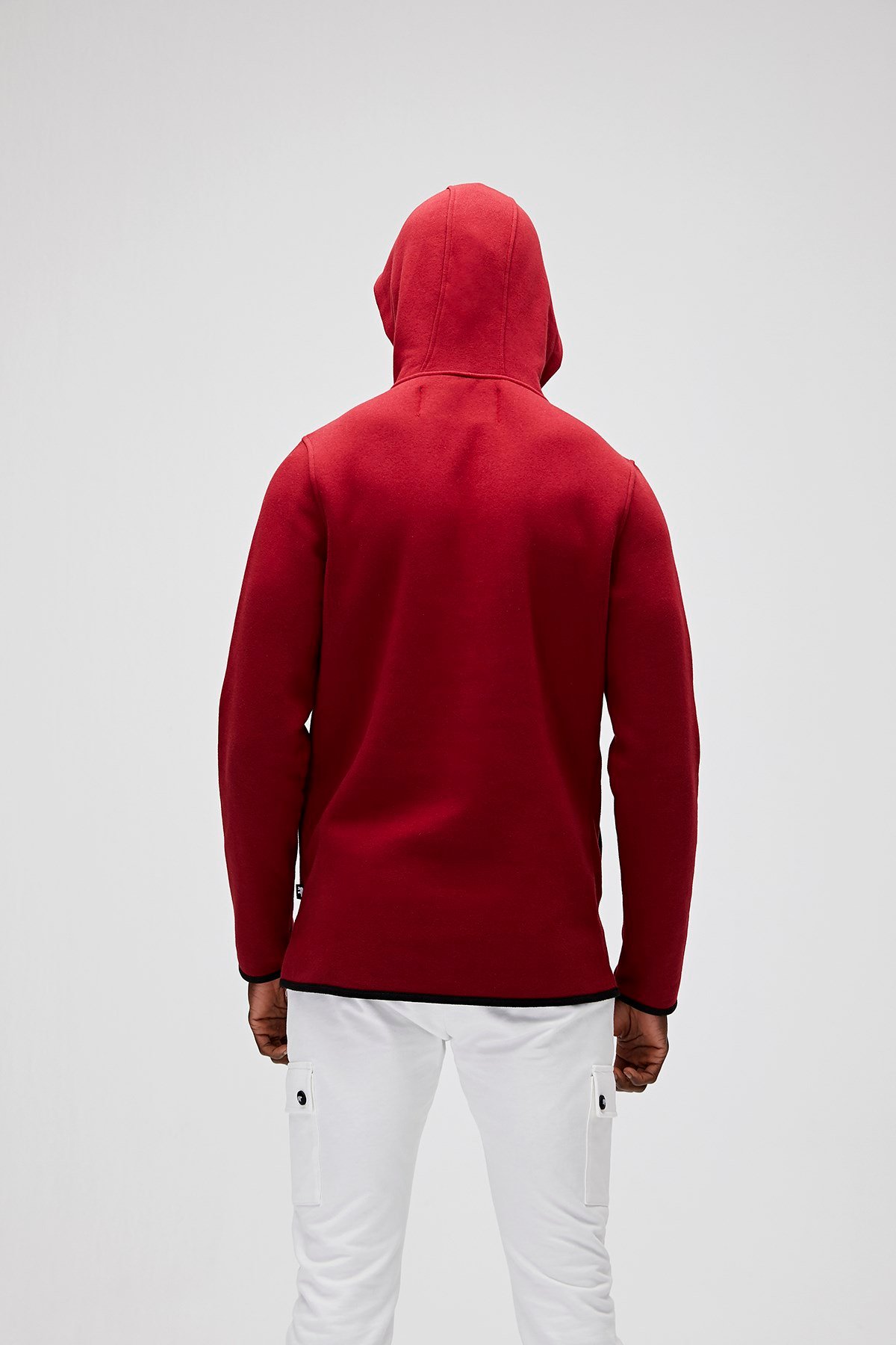 Erkek Defence Half-Zıp Bordo Sweatshırt