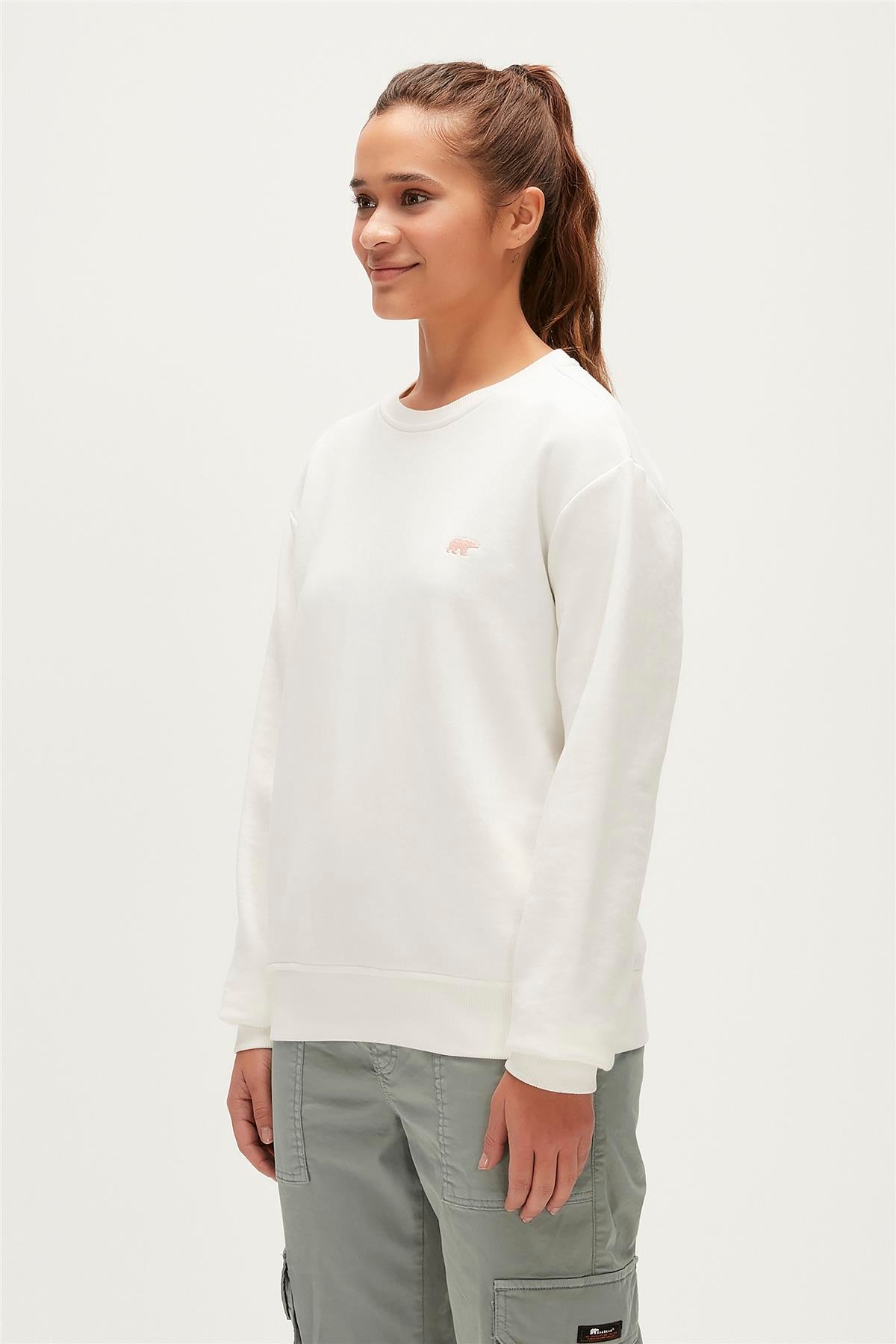 BASIC CREWNECK BEYAZ