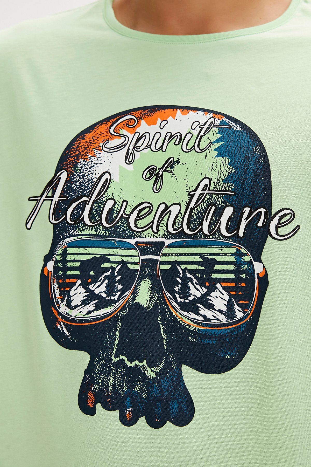 Bean Yeşil Baskılı Erkek Tişört