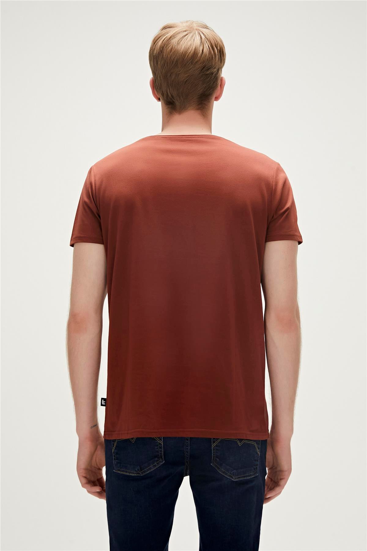 Bear Tee T-Shirt Woody Kahverengi Logo Baskılı Erkek Tişört 
