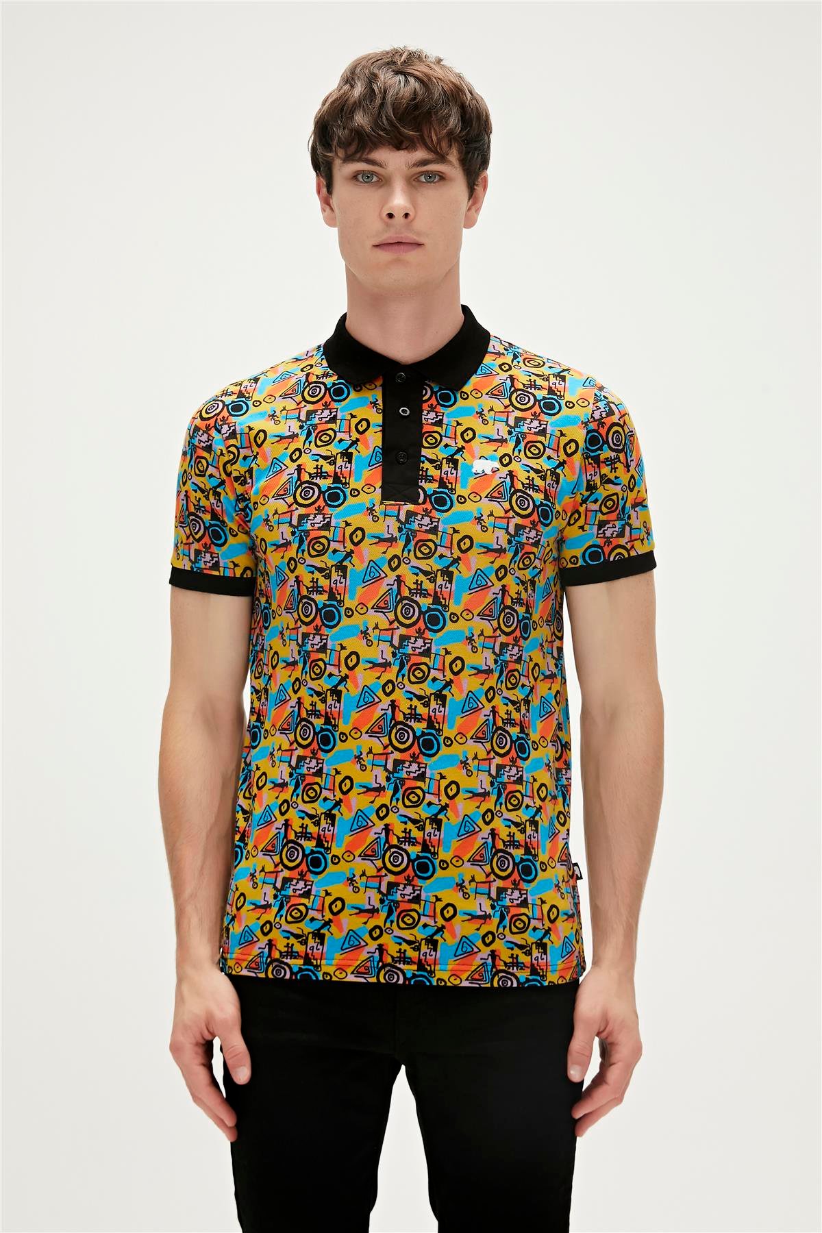 Bi-Face Cider Sarı Polo Yaka Erkek T-Shirt