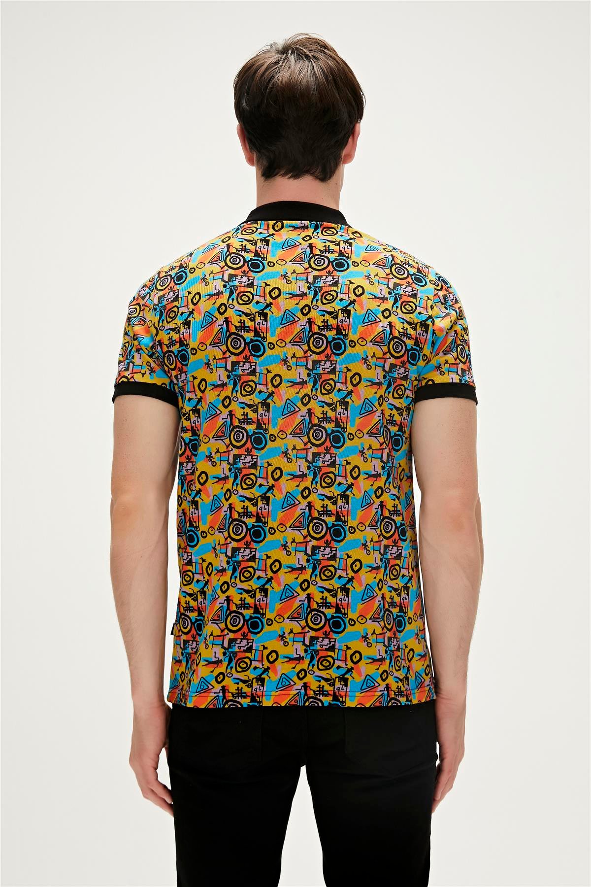 Bi-Face Cider Sarı Polo Yaka Erkek T-Shirt