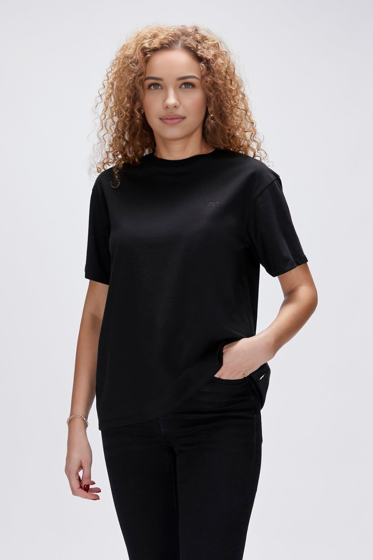 Bia Siyah Kadın Oversize Tişört