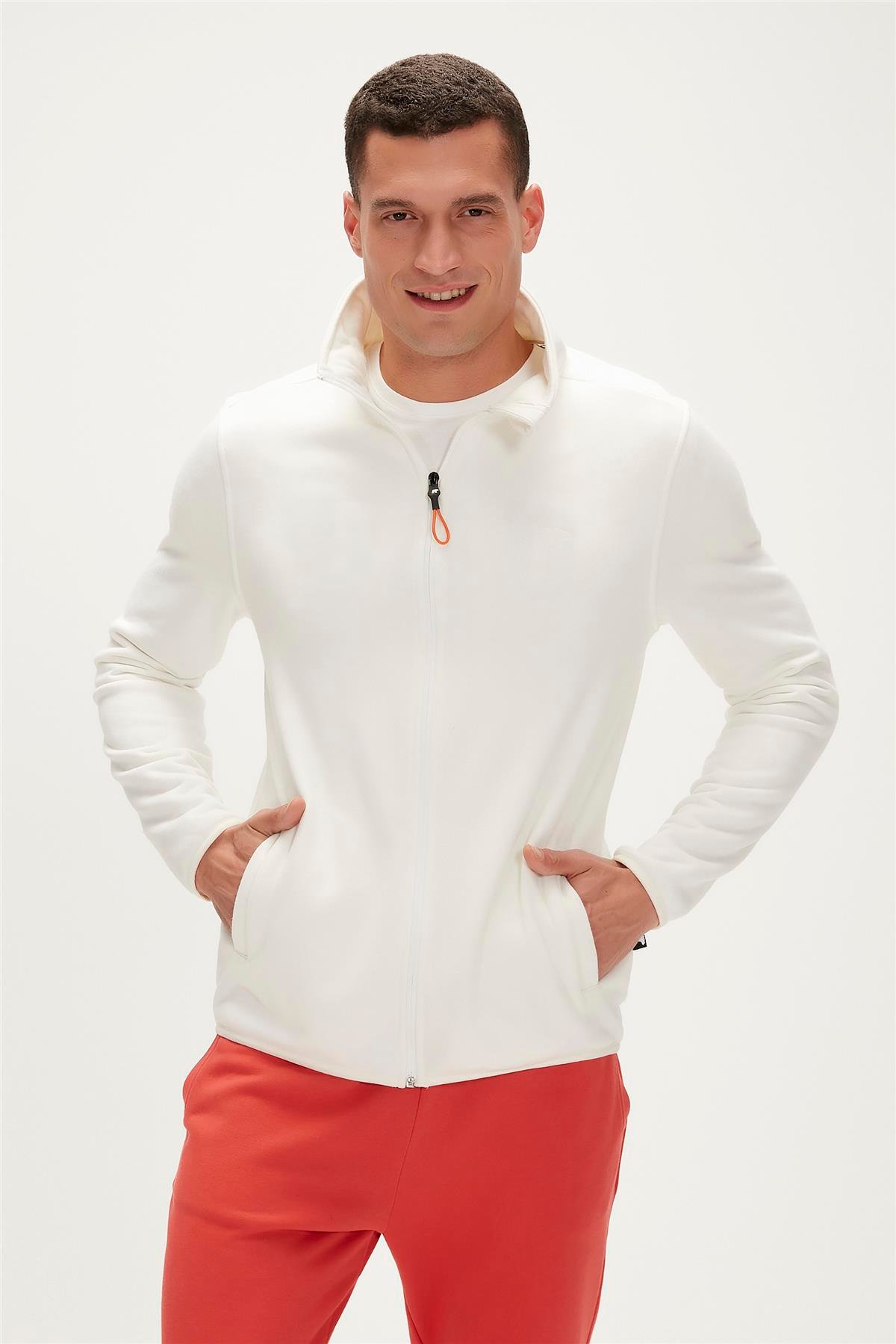 BOWIE FULL  ZIP POLAR ŞEKER BEYAZI