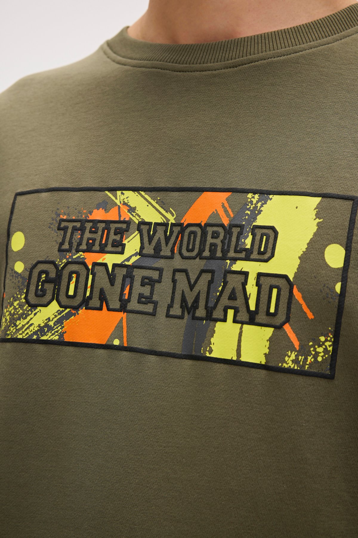 CAEN CREWNECK PRINTED CREWNECK KHAKI  ERKEK SWEATSHIRT CAEN CREWNECKCAEN CREWNECK