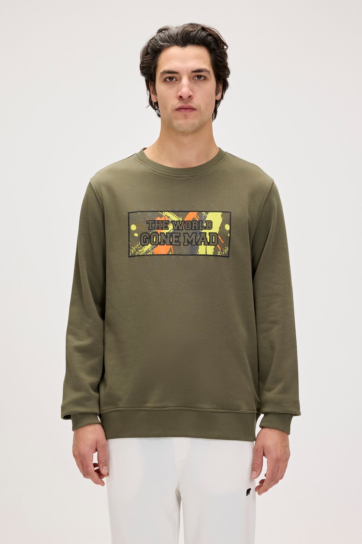 CAEN CREWNECK PRINTED CREWNECK KHAKI  ERKEK SWEATSHIRT CAEN CREWNECKCAEN CREWNECK