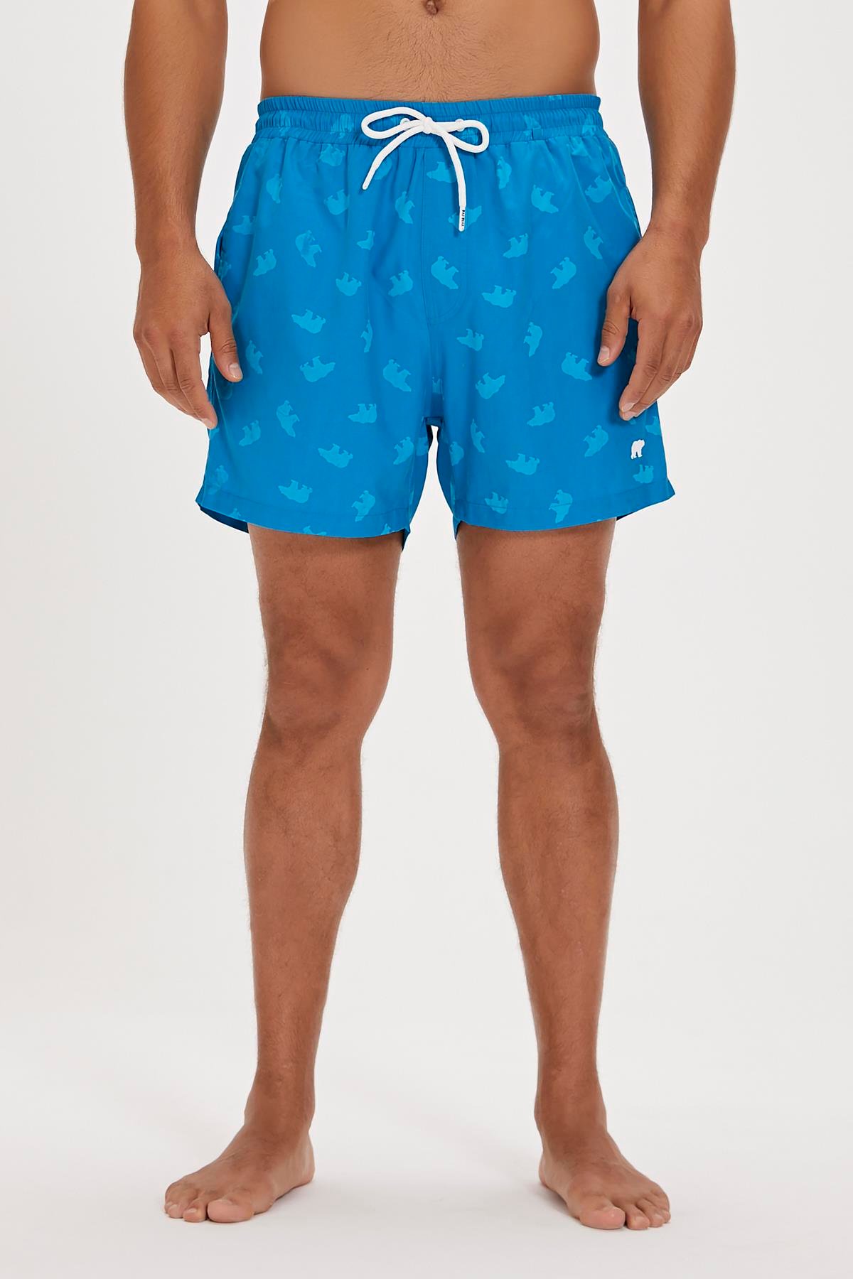 Chameleon Suda Renk Değiştiren Mavi Erkek Deniz Şortu