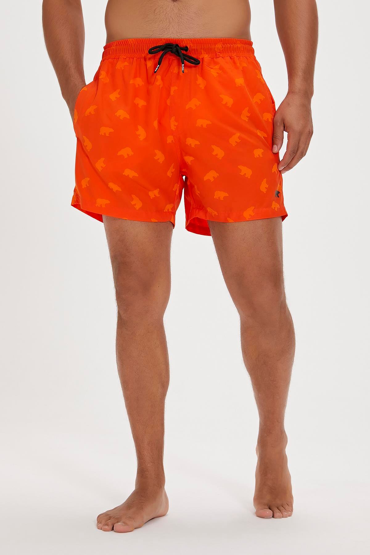 Chameleon Suda Renk Değiştiren Turuncu Erkek Deniz Şortu