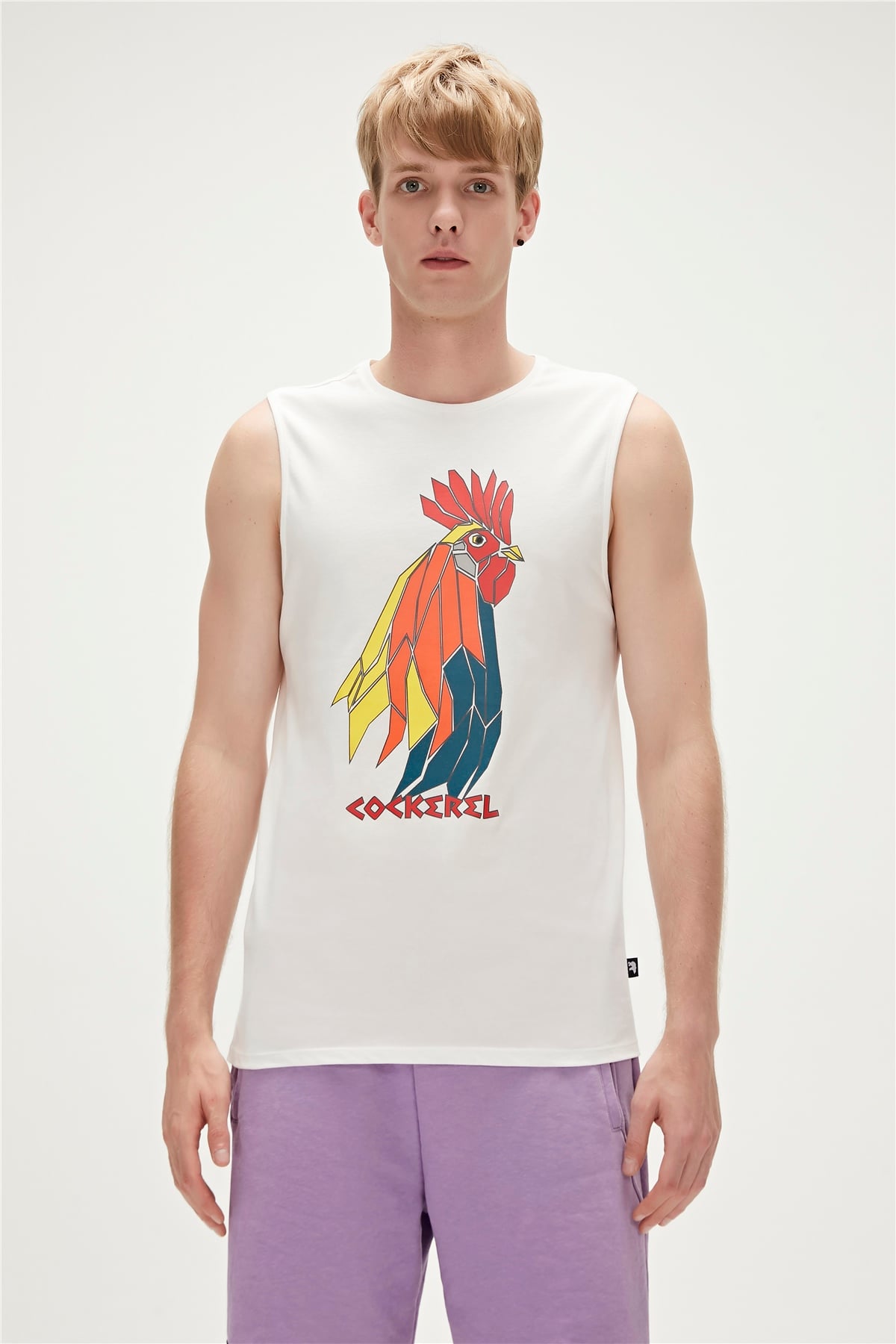 COCKEREL TANK-TOP BEYAZ