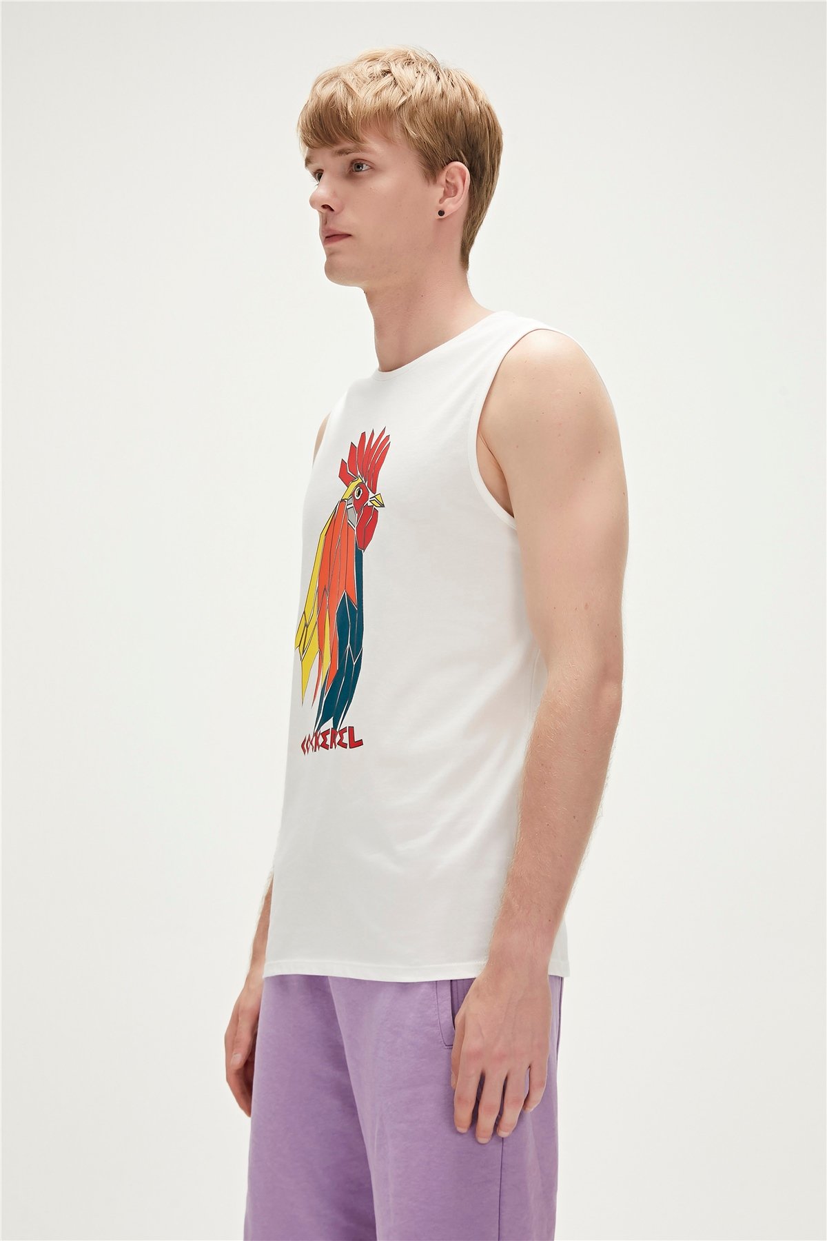 COCKEREL TANK-TOP BEYAZ
