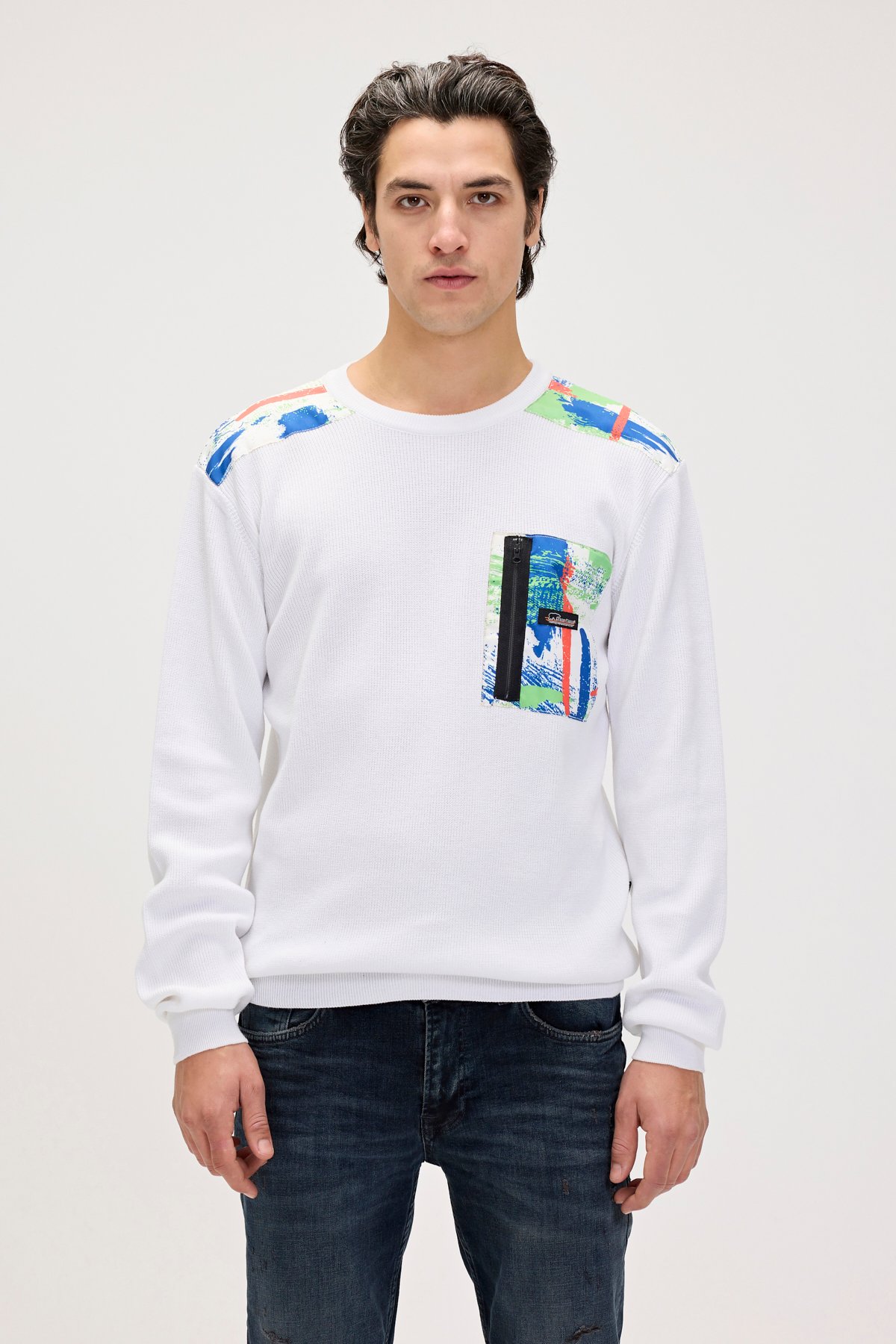 CODY KNIT CREWNECK PRINTED CREWNECK OFF-WHITE  ERKEK KNITWEAR CODY KNIT CREWNECKCODY KNIT CREWNECK
