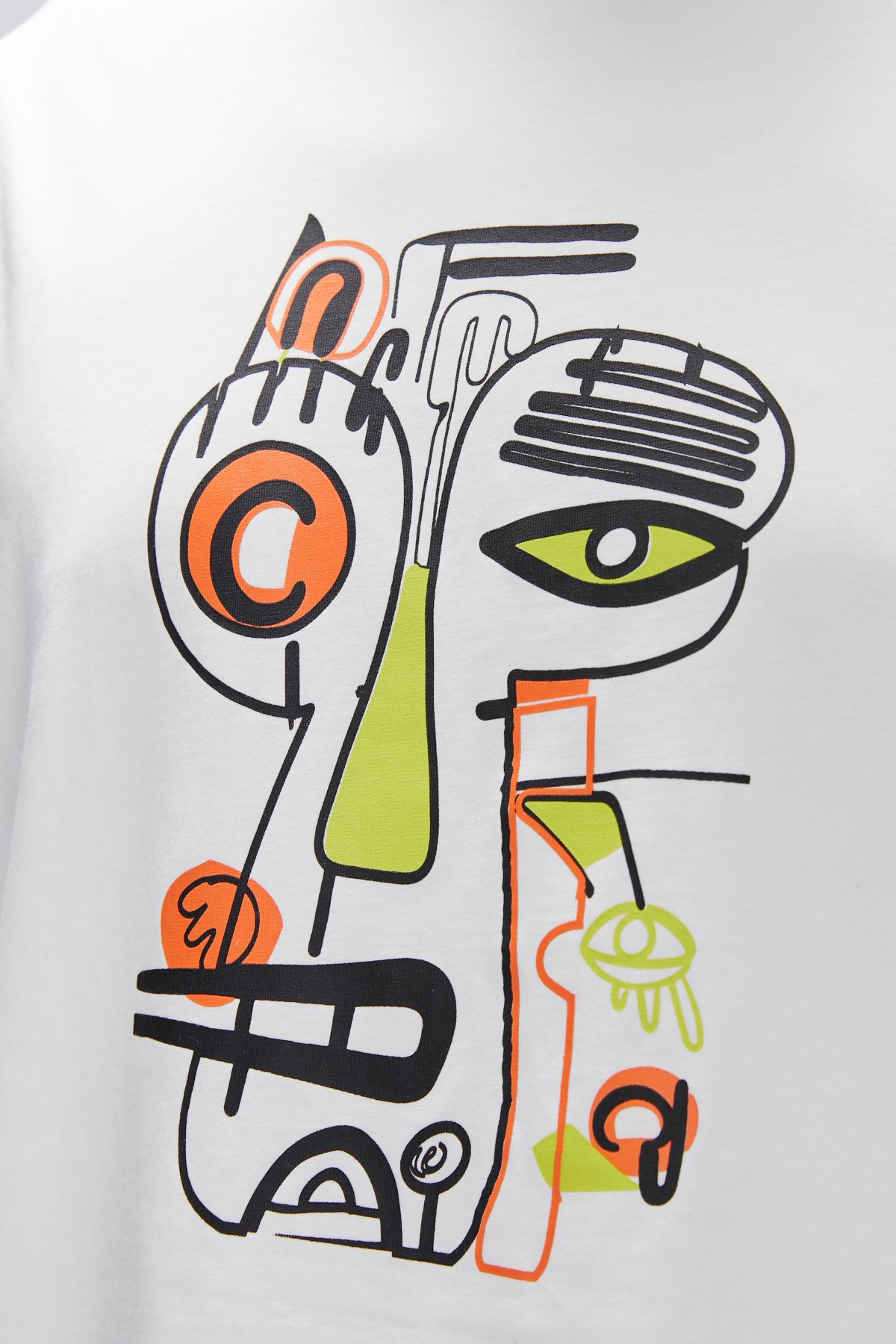 Collis Beyaz Erkek Baskılı Tişört