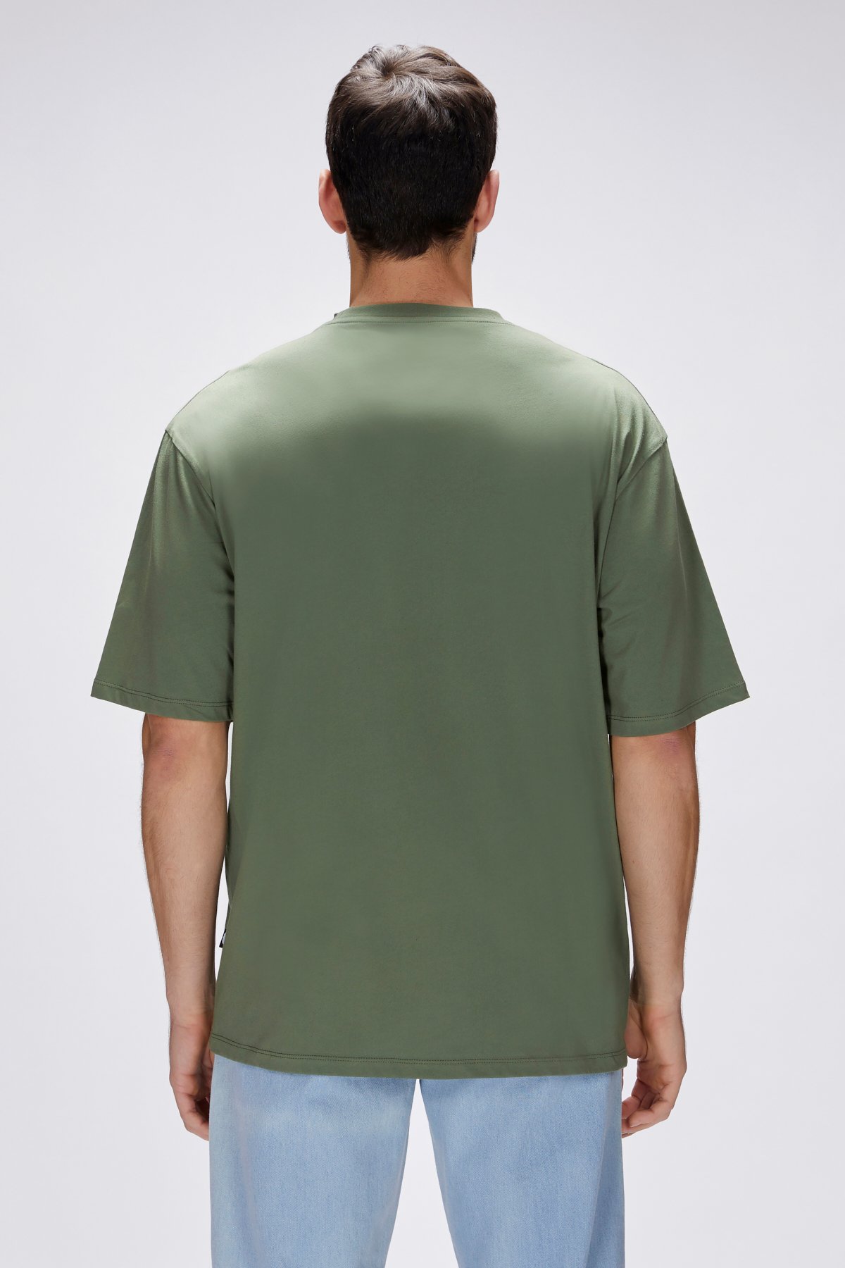 Damon Soluk Yeşil Erkek Oversize Tişört