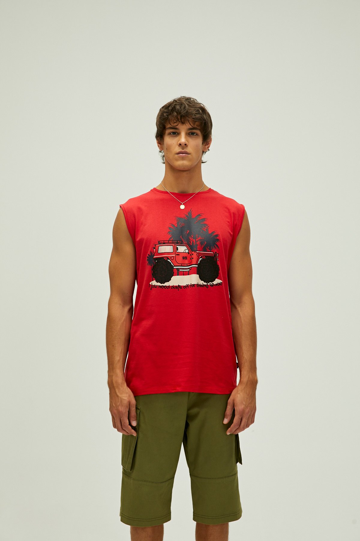 Days Off Tank-Top Crımsonred