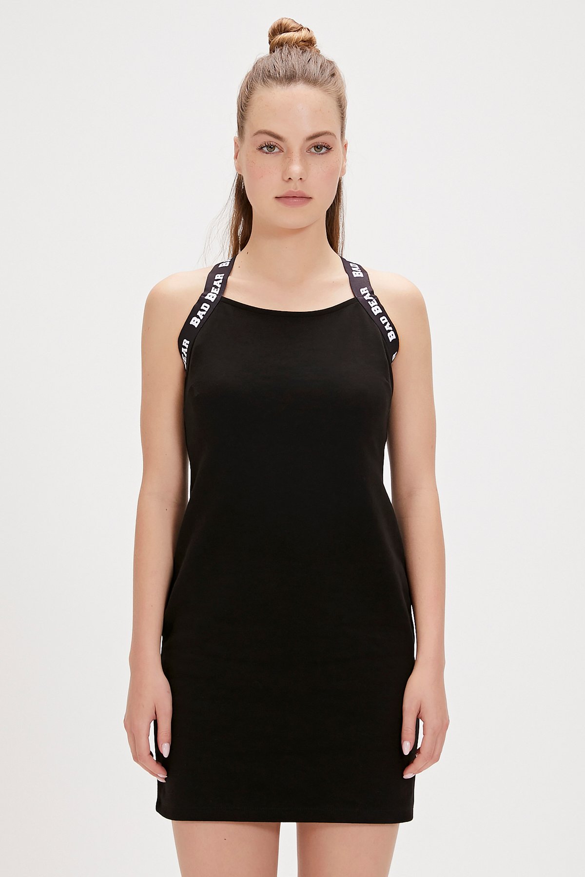 Debra Siyah Askılı Kadın Elbise