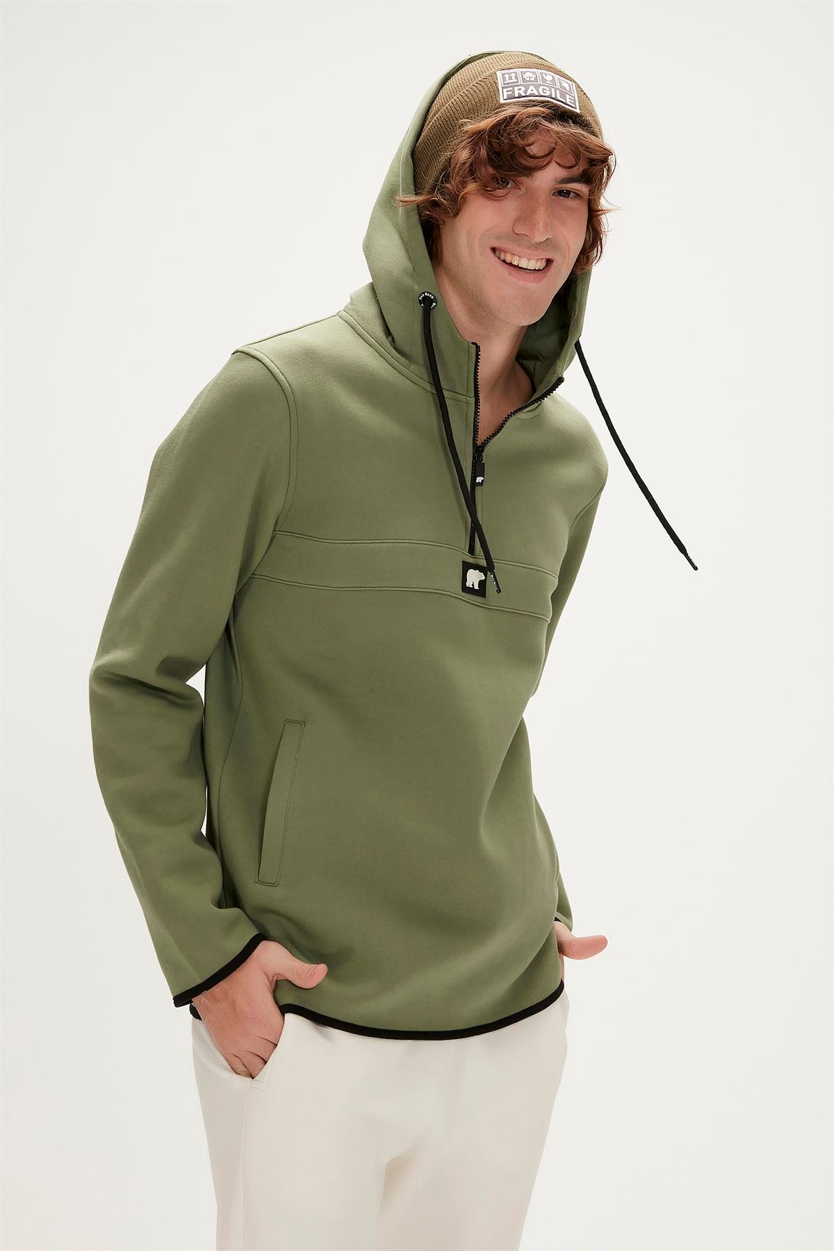 DEFENCE HALF-ZIP SOLUK YEŞİL