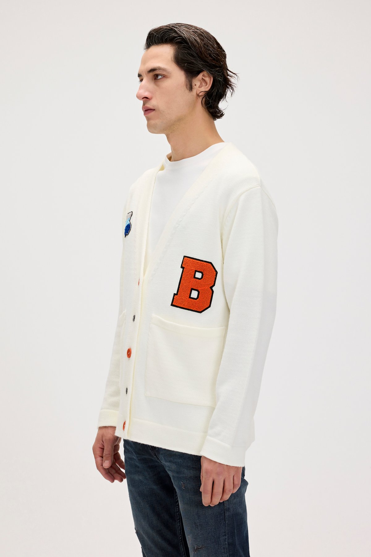 DEON KNIT CARDIGAN CARDIGAN OFF-WHITE  ERKEK KNITWEAR DEON KNIT CARDIGANDEON KNIT CARDIGAN