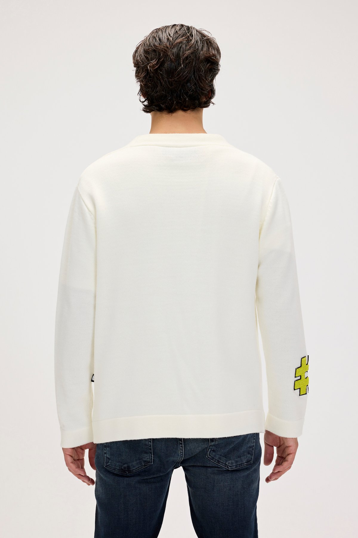 DEON KNIT CARDIGAN CARDIGAN OFF-WHITE  ERKEK KNITWEAR DEON KNIT CARDIGANDEON KNIT CARDIGAN