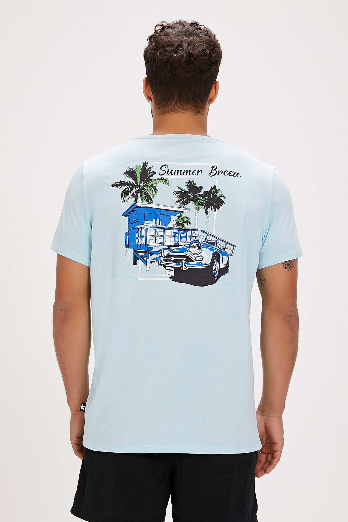 Dustin Sky Blue Men's T-Shirt