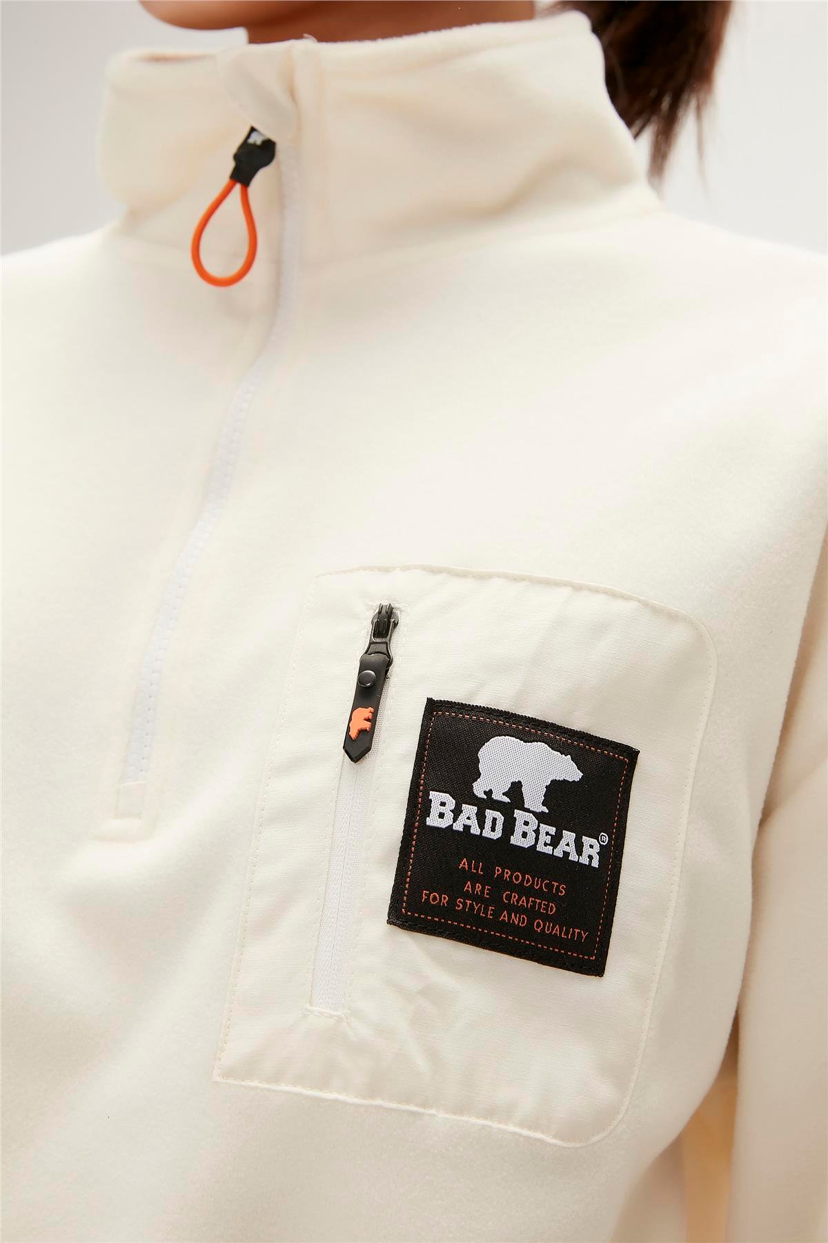EVA HALF ZIP  POLAR ŞEKER BEYAZI